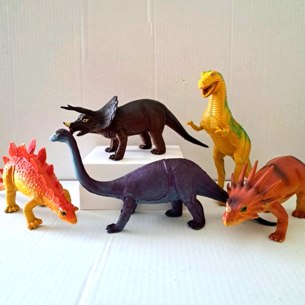 Imperial Toys Vintage Dinosaur Figures 5-Pc Set Collectible